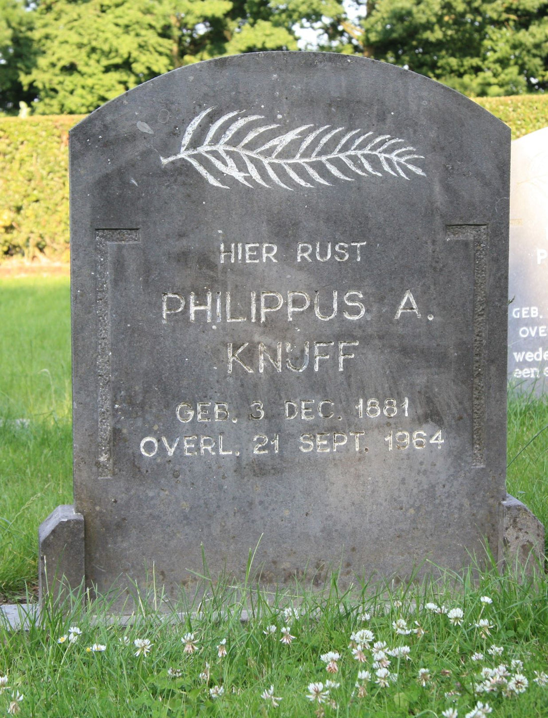 Het graf van Philippus Anthonius Knijff