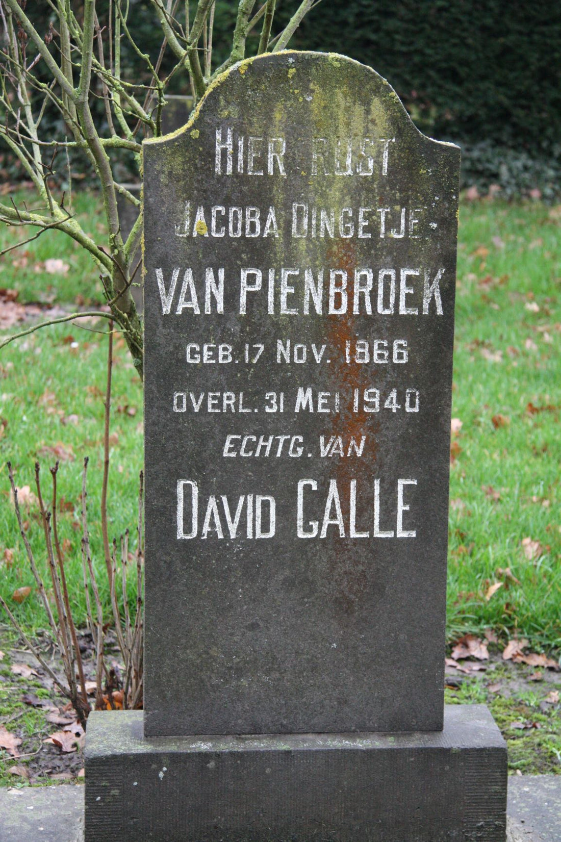 Het graf van Jacoba Dingetje van Pienbroek
