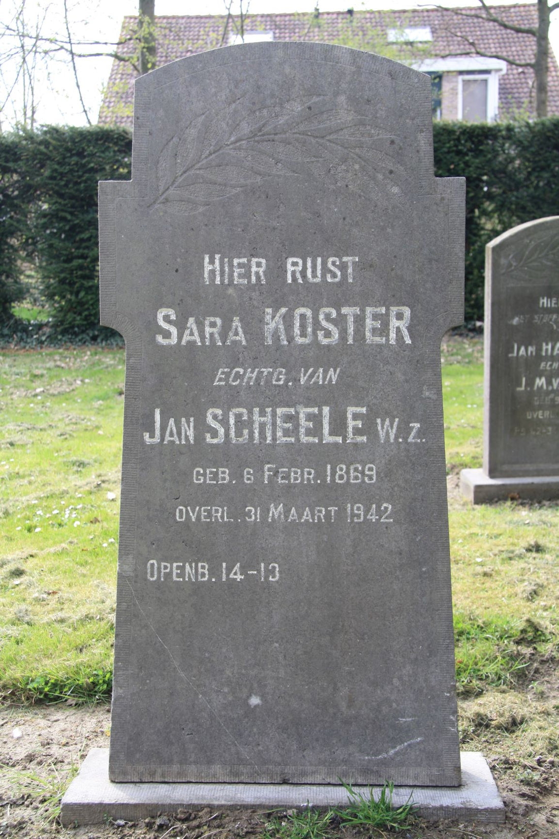 Het graf van Sara Koster