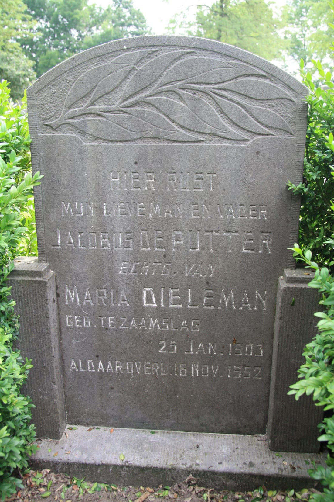 Het graf van Jacobus de Putter