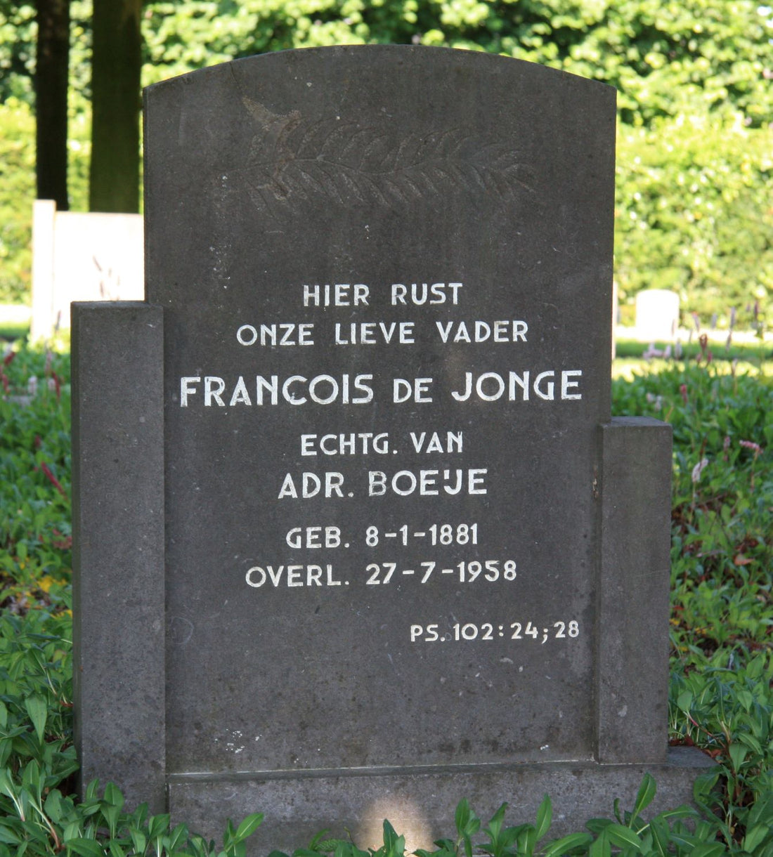 Het graf van Fransois de Jonge