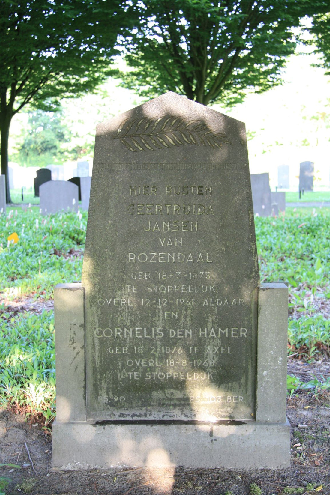 Het graf van Geertruida Jansen van Rosendaal