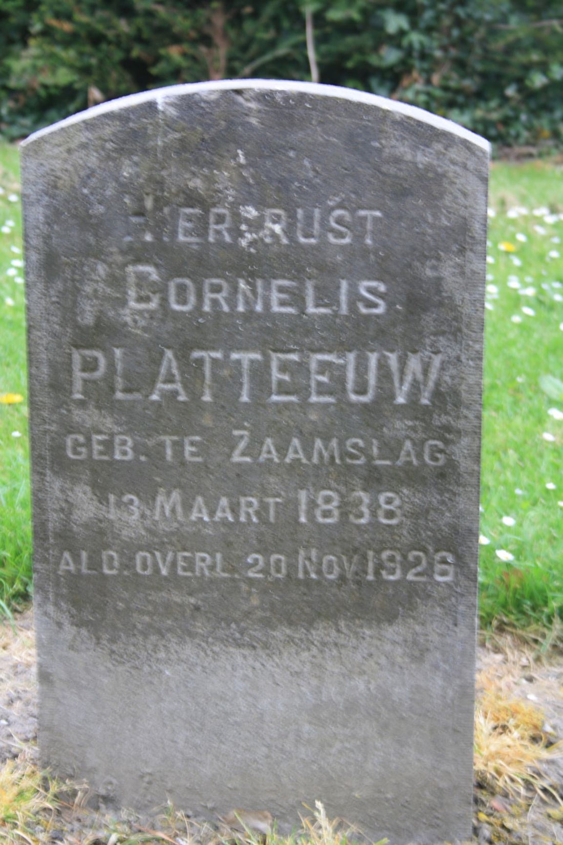Het graf van Cornelis Platteeuw
