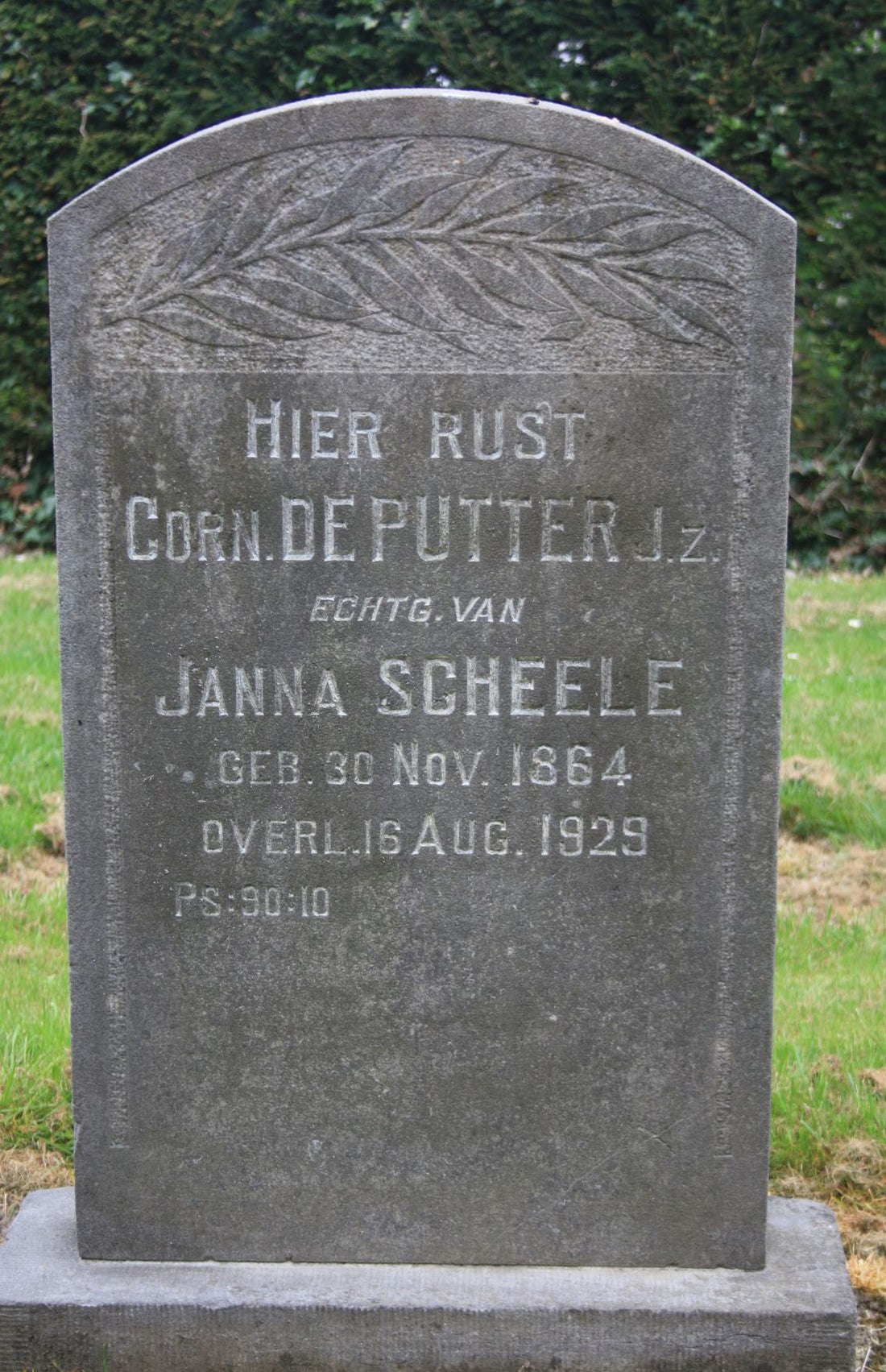 Het graf van Cornelis de Putter