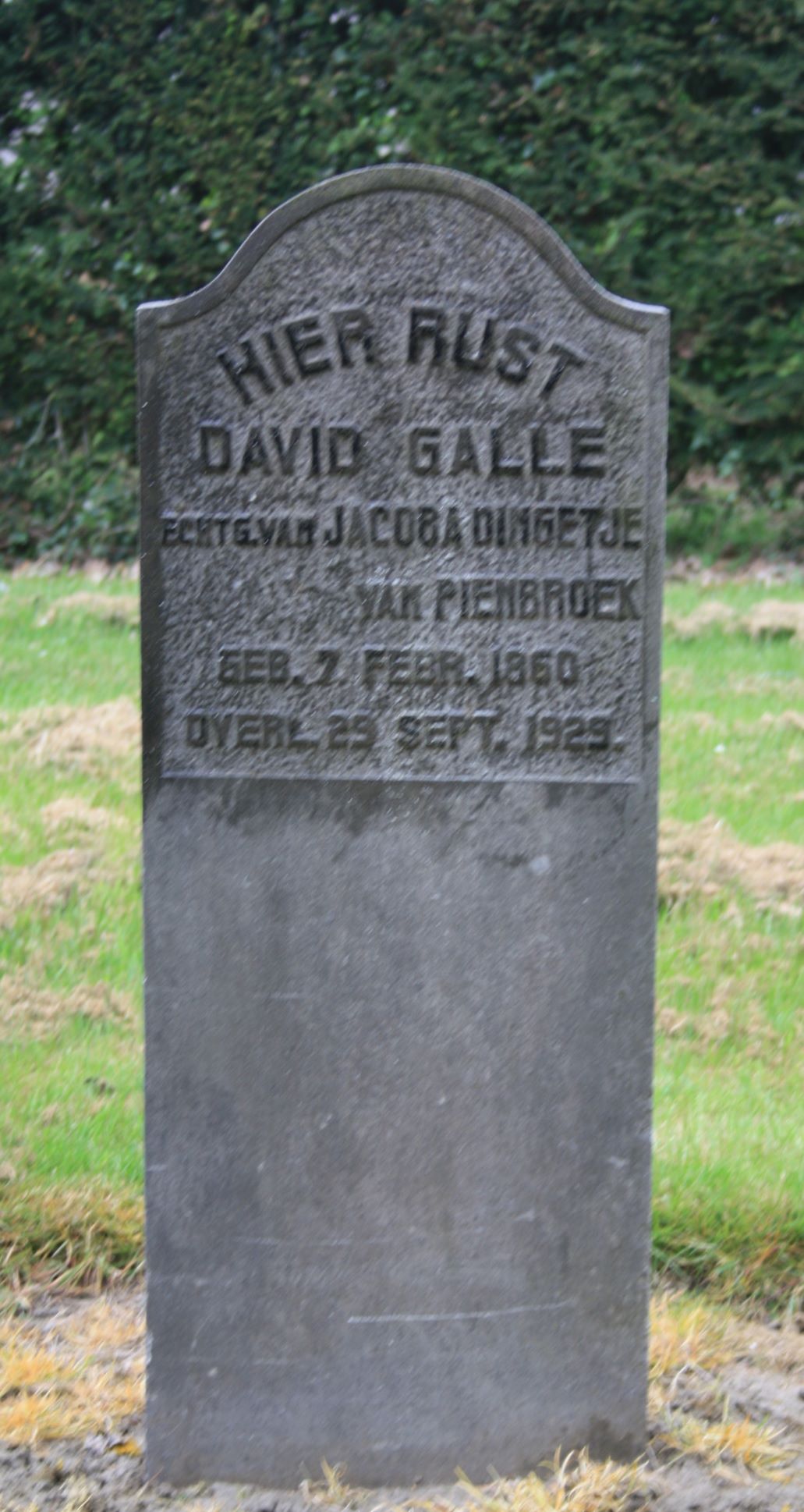 Het graf van David Galle