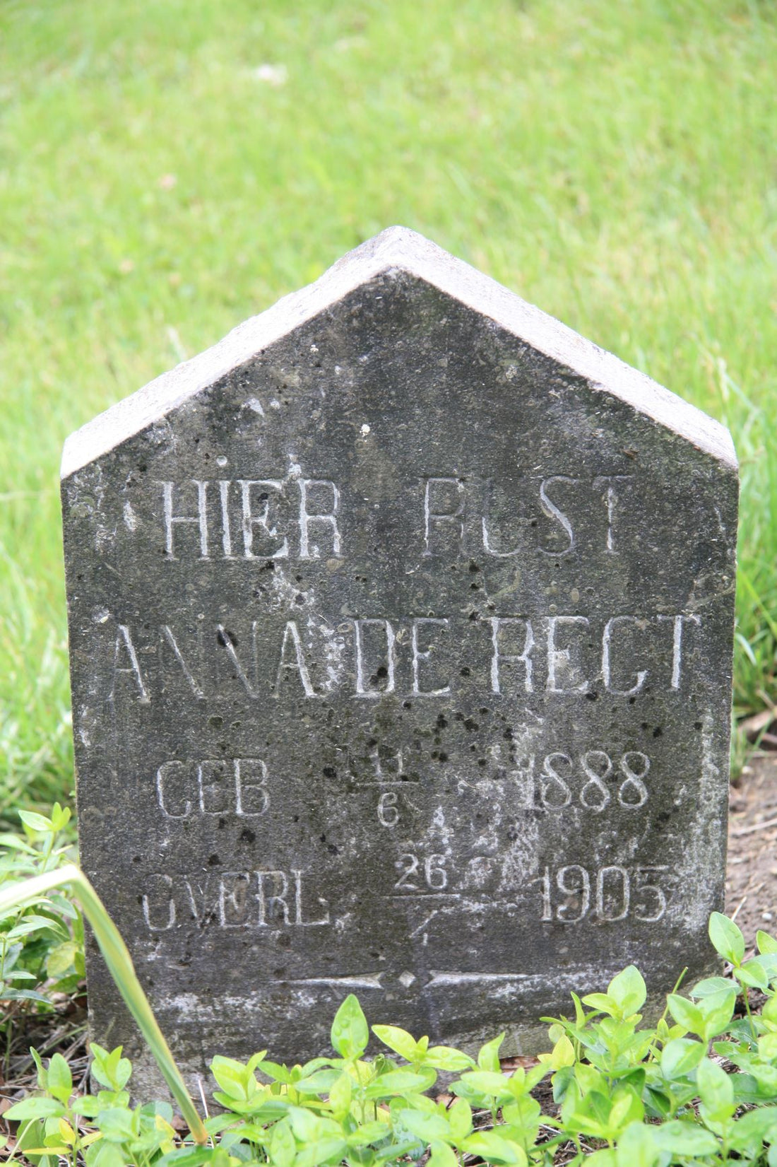 Het graf van Anna de Regt