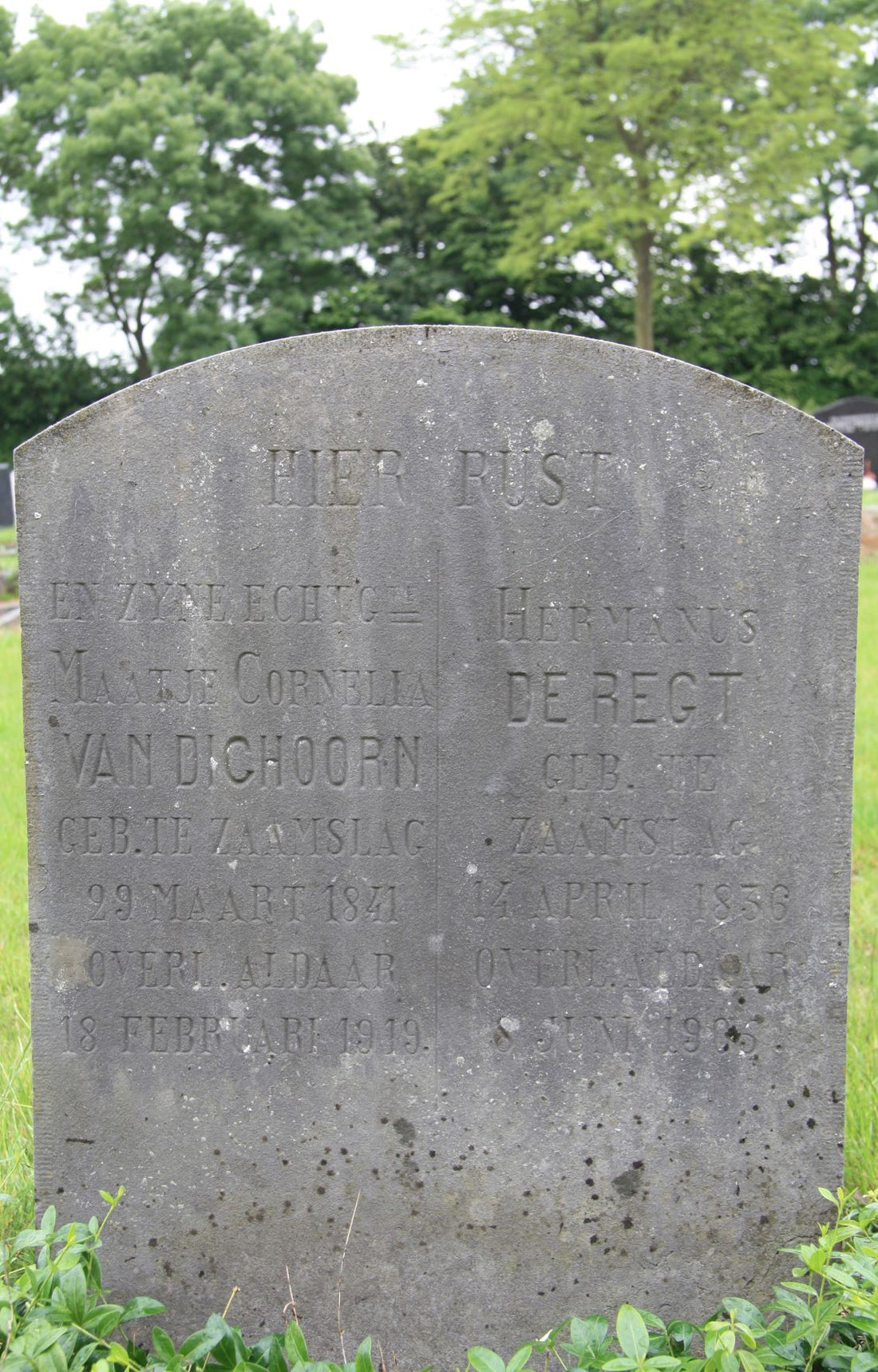Het graf van Hermanus de Regt