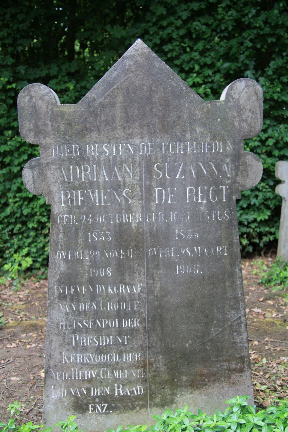 Het graf van Adriaan Riemens