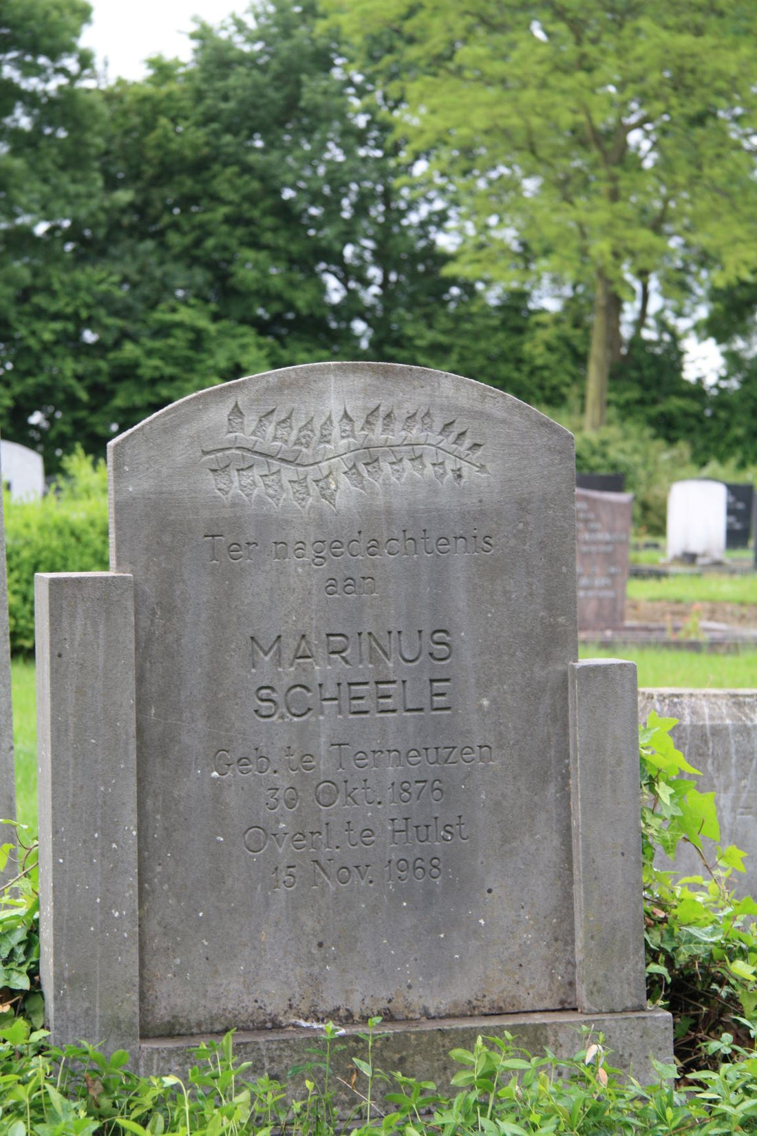Het graf van Marinus Scheele