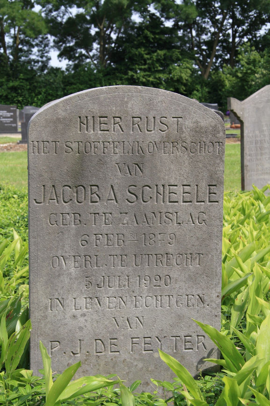 Het graf van Jacoba Scheele
