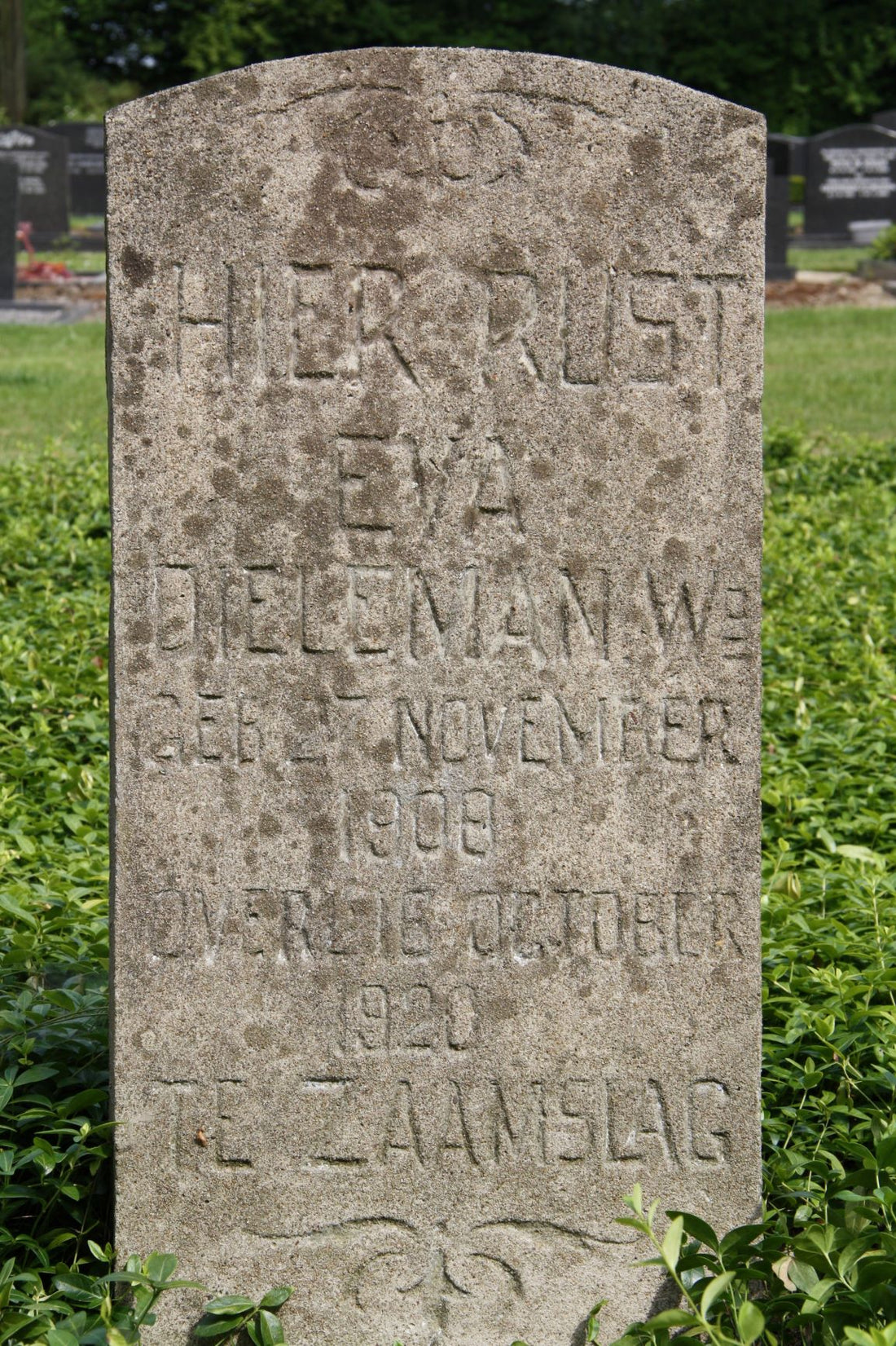 Het graf van Eva Dieleman