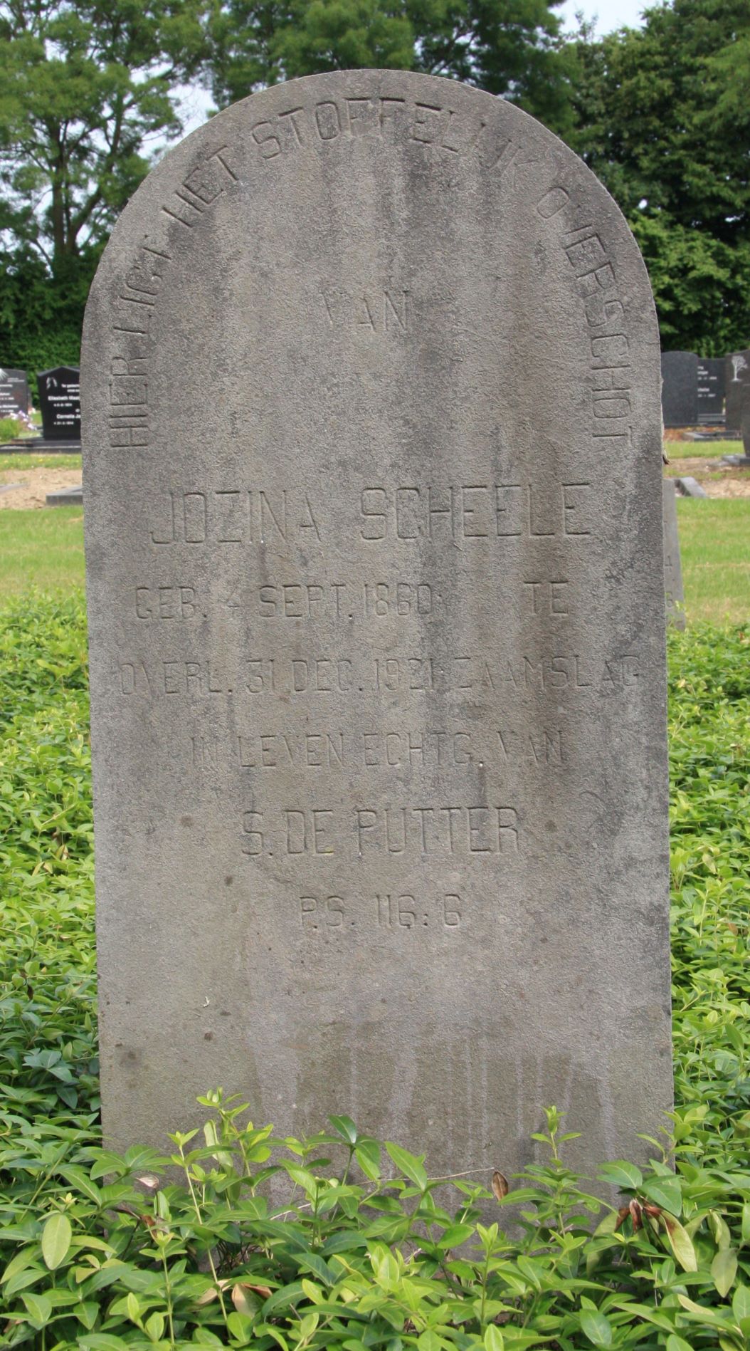 Het graf van Jozina Scheele