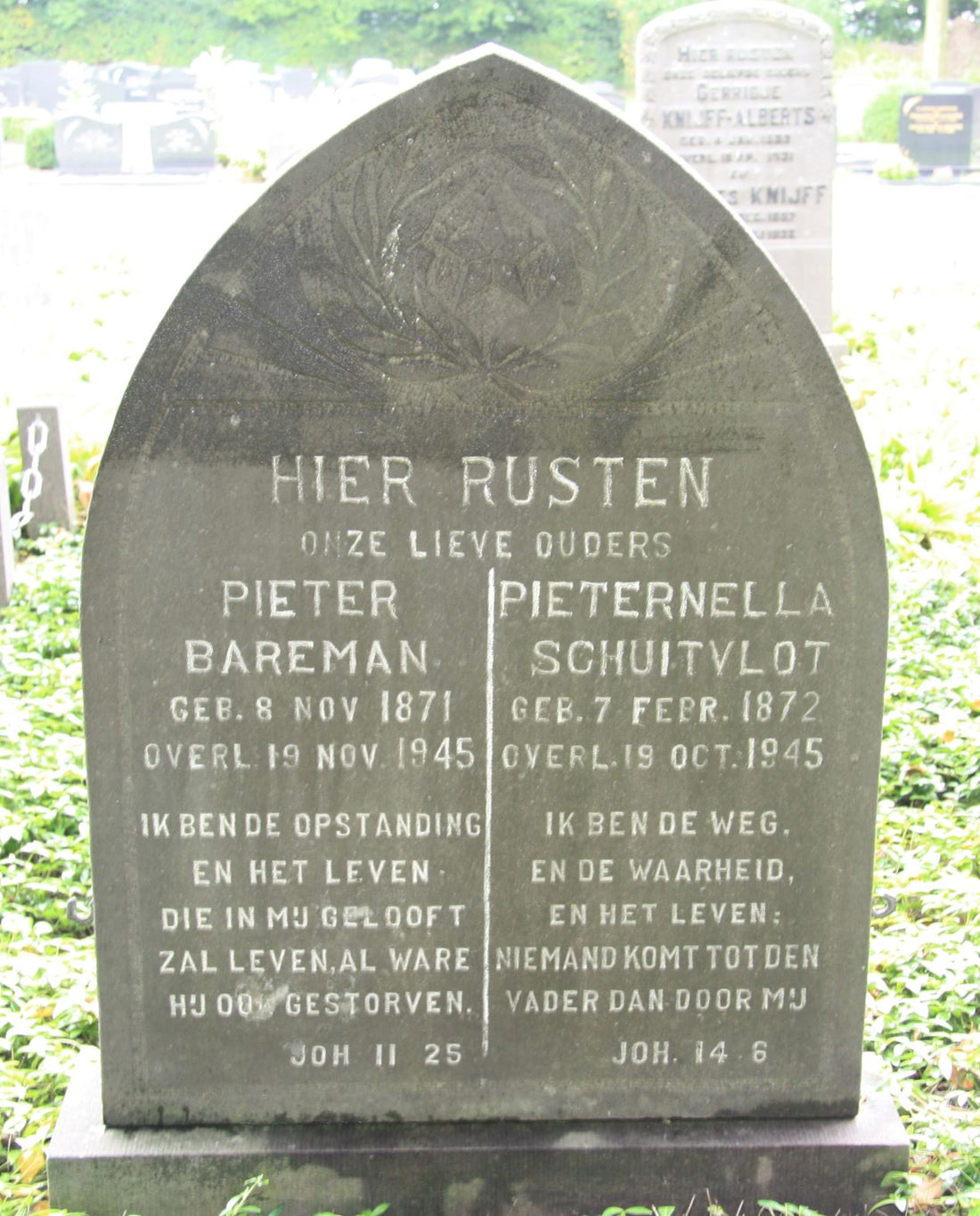 Het graf van Pieternella Schuitvlot