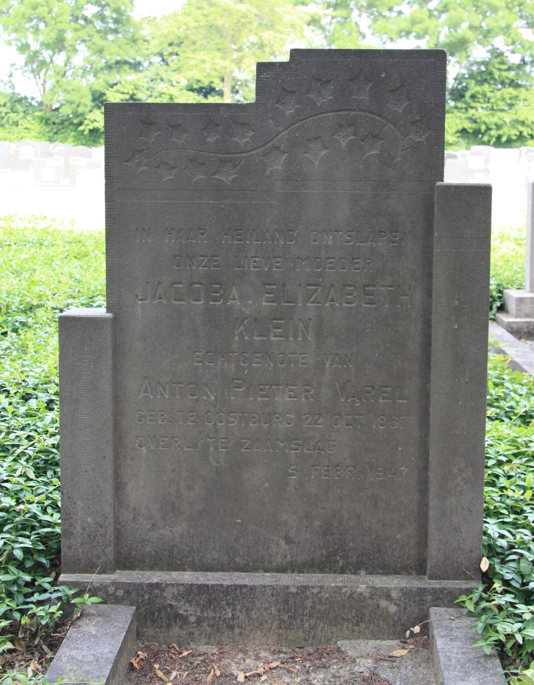 Het graf van Jacoba Elizabeth Klein