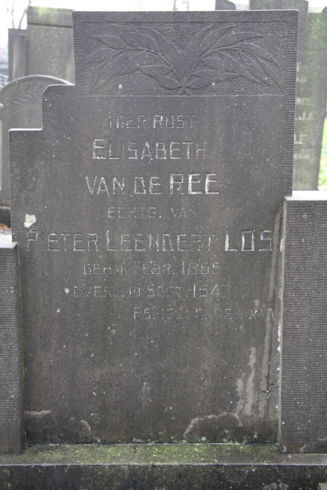 Het graf van Elisabeth van de Ree