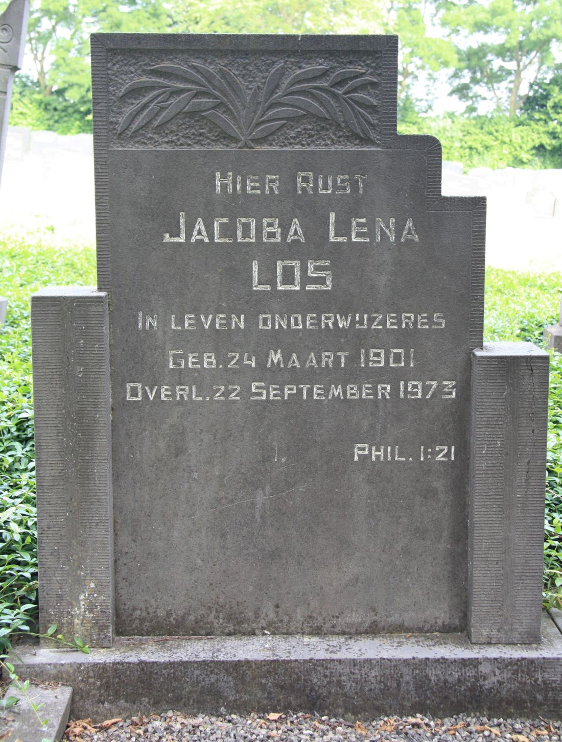 Het graf van Jacoba Lena Los