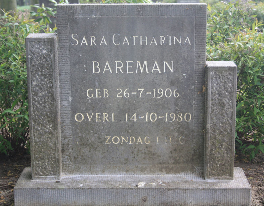 Het graf van Sara Catharina Bareman