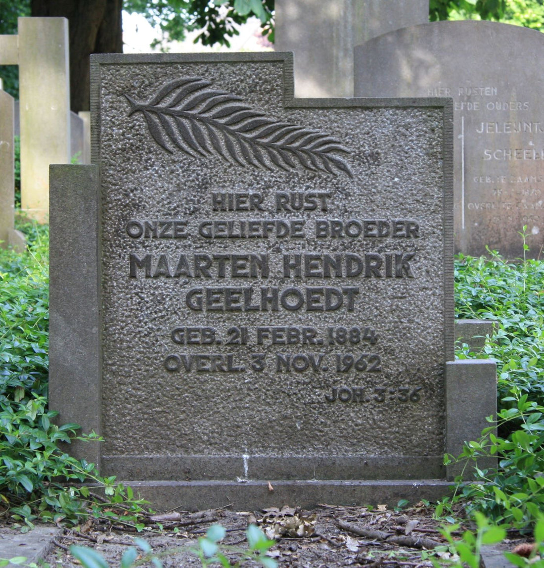 Het graf van Maarten Hendrik Geelhoedt