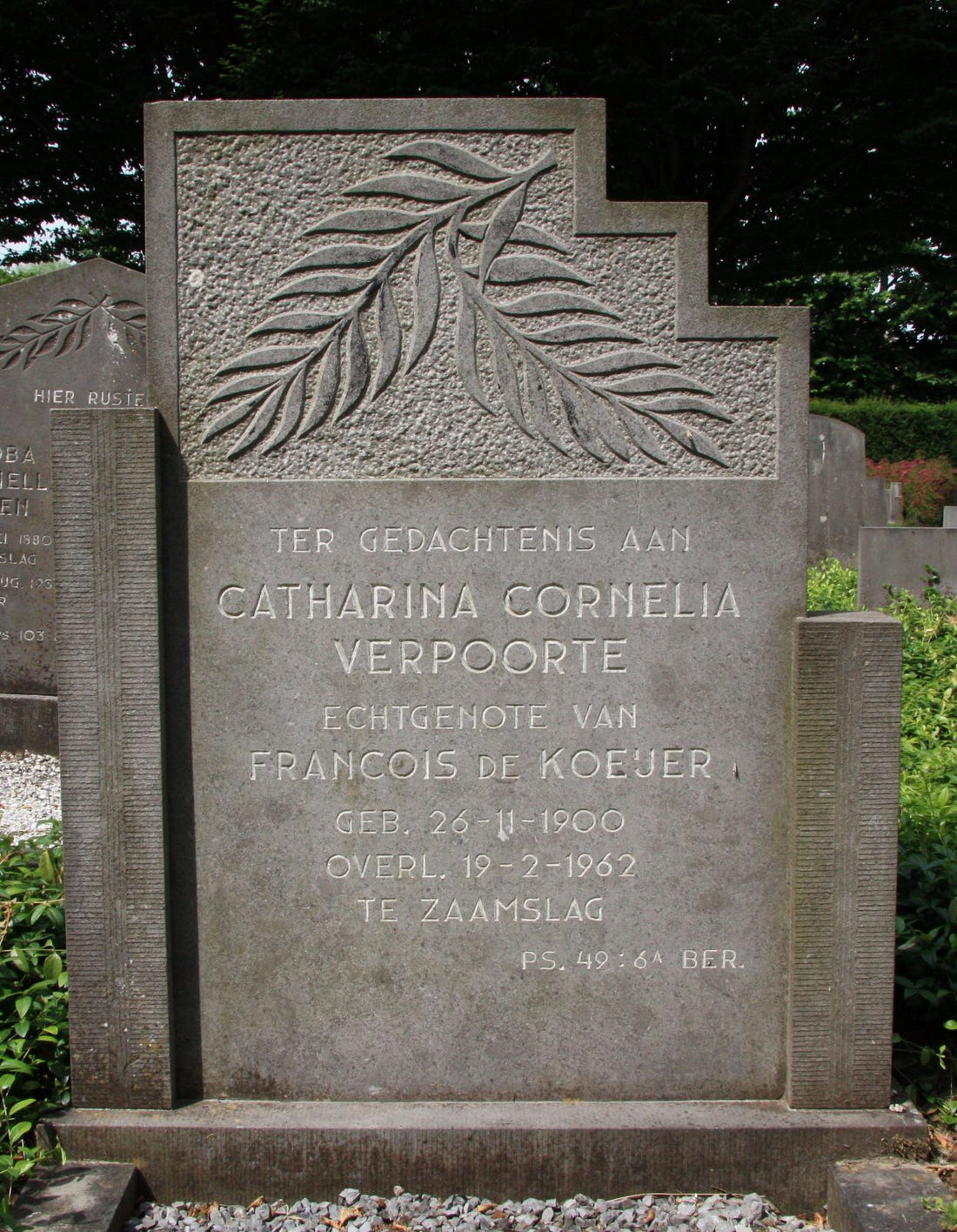 Het graf van Catharina Cornelia Verpoorte