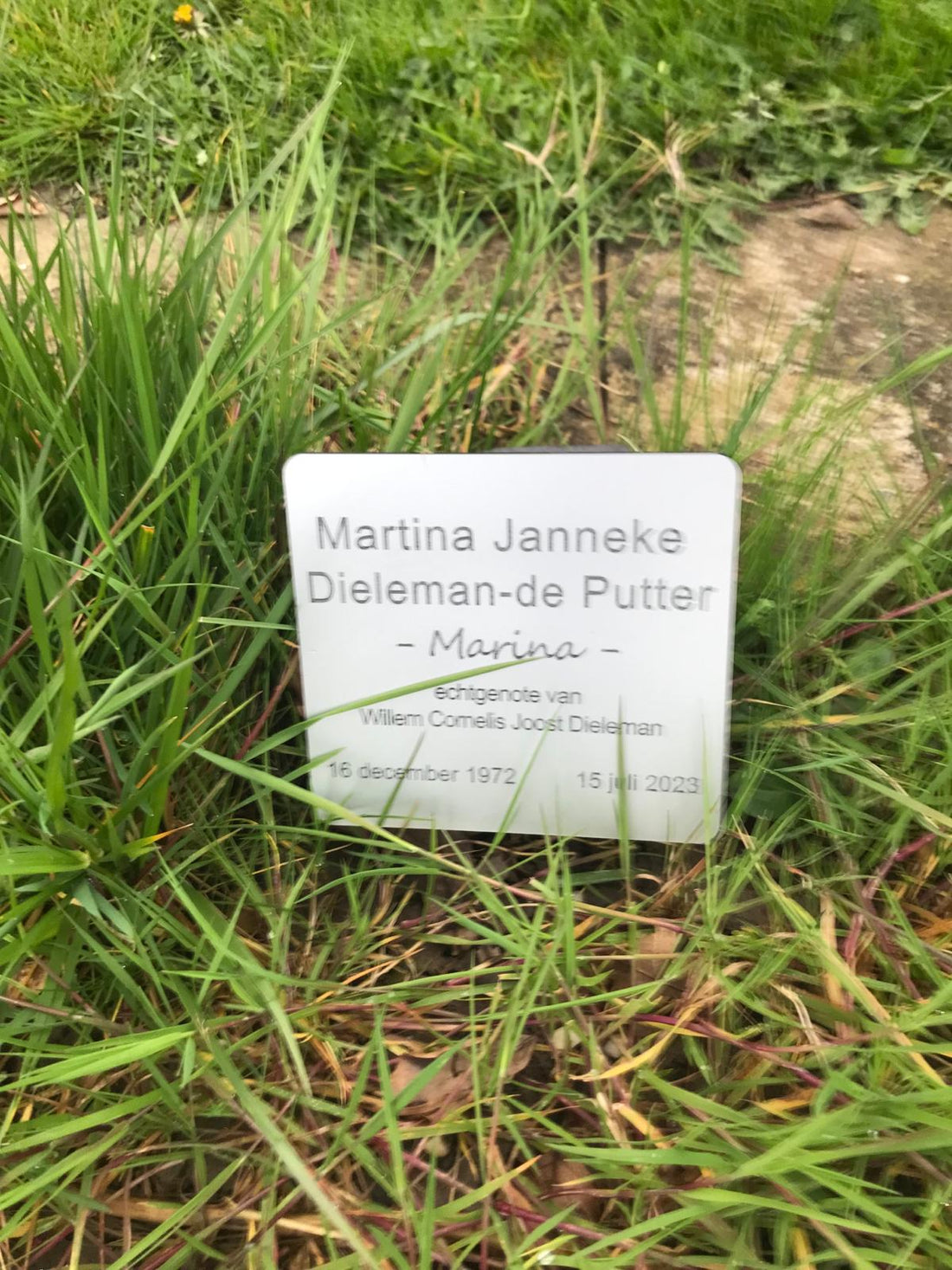 Het graf van Martina Janneke de Putter