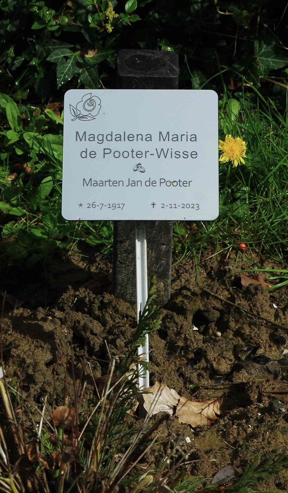 Het graf van Magdalena Maria Wisse
