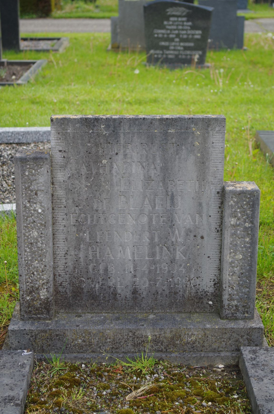 Het graf van Leendert Willem Hamelink