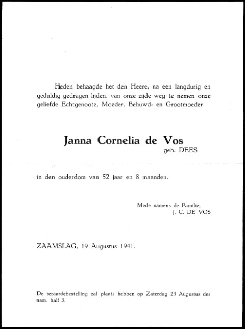 Afb. 14-1 Janna de Vos-Dees (1941)