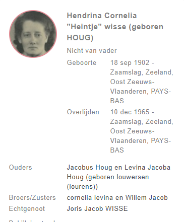 HendrinaCorneliaWisseHoug1965