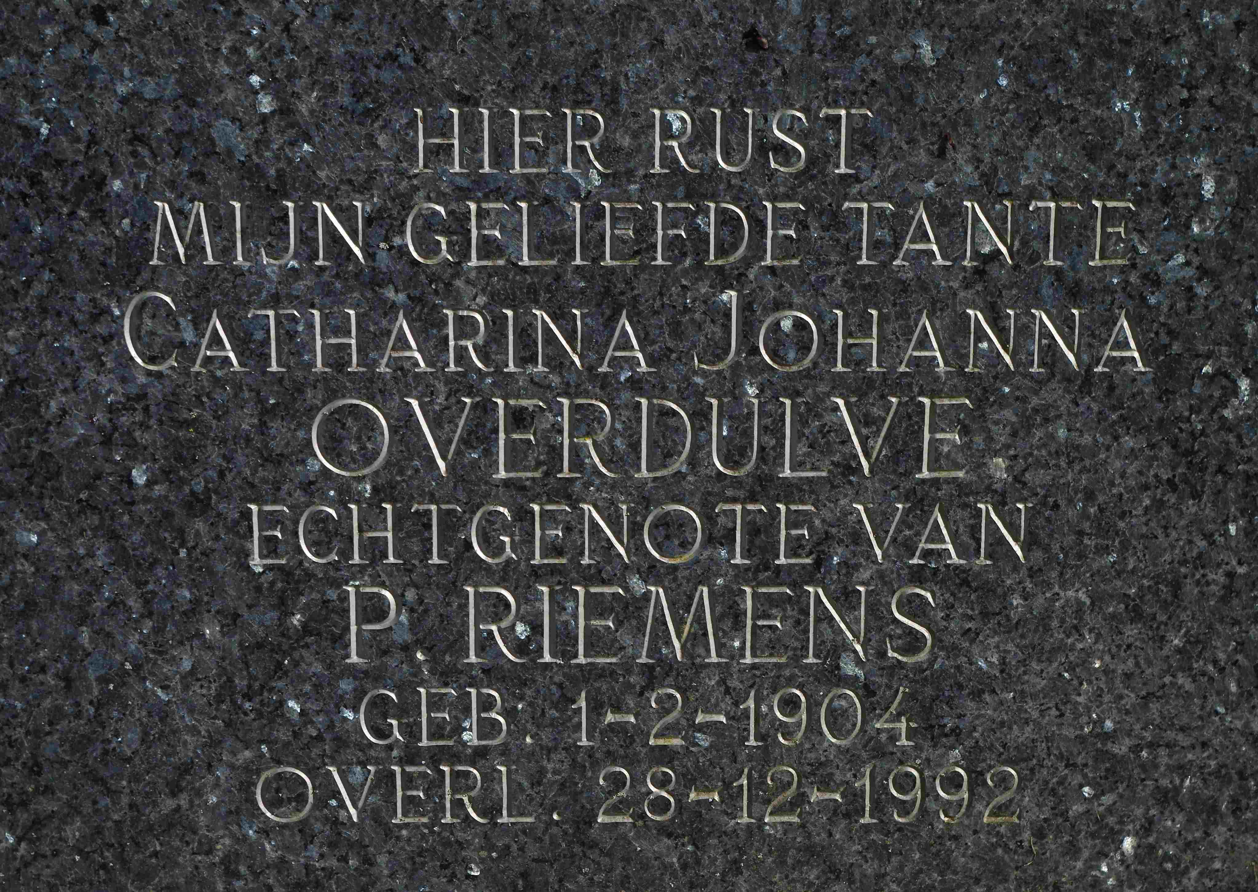 Catharina Johanna Overdulve
